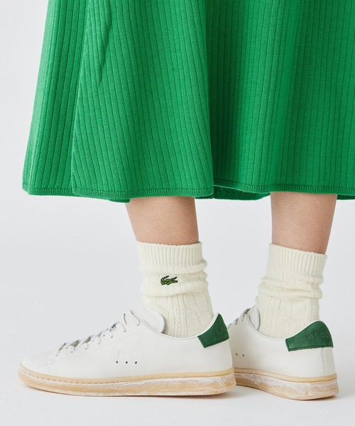 「LACOSTE」 ローカットスニーカー 24.0cm オフホワイト レディース_画像8