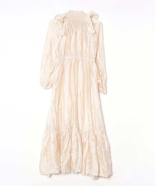 「CASA FLINE」 長袖ワンピース FREE ベージュ レディース_画像2