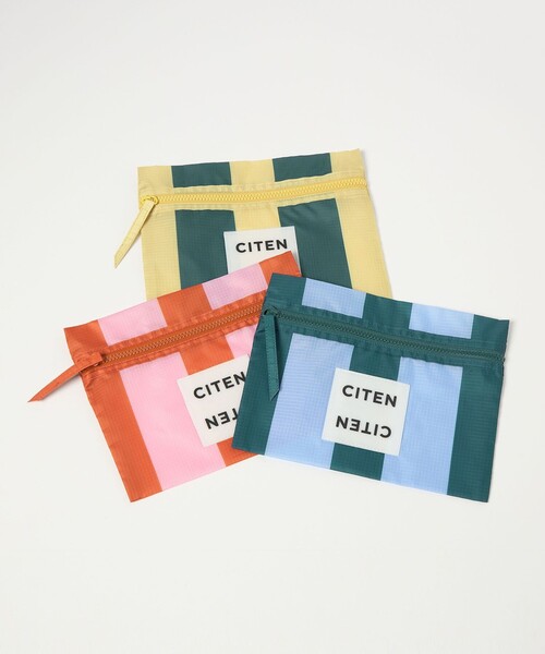 CITEN（シテン） ポーチ 「CITEN」フラットポーチストライプ
