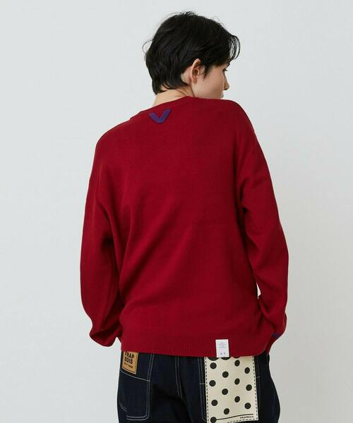「FRAPBOIS PARK」 長袖ニット 2 レッド レディース_画像3