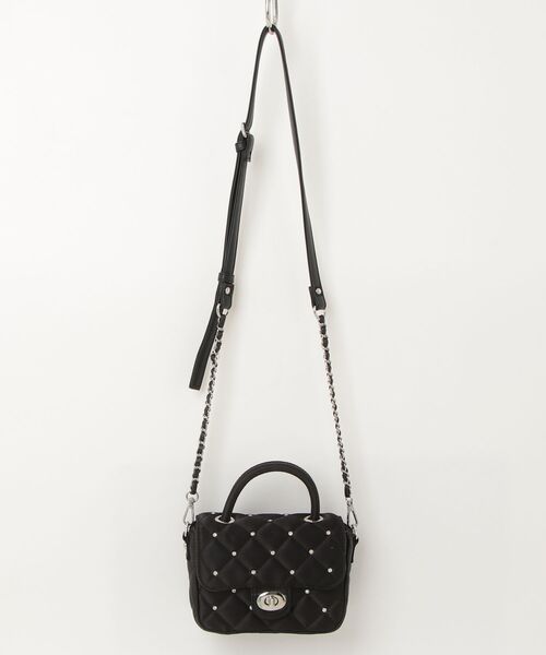 【美品】DIANA ダイアナ フリルトート かごバッグ 黒 2way ショルダー DIANA（ダイアナ） ビジュー2WAYバッグ - ブラック レディース
