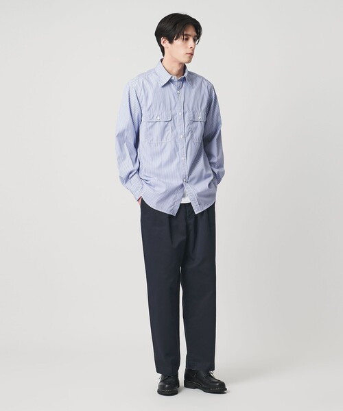 ワイドパンツ チノパン 「別注」「SCYE BASICS」ウォッシュド チノ パンツ メンズの画像