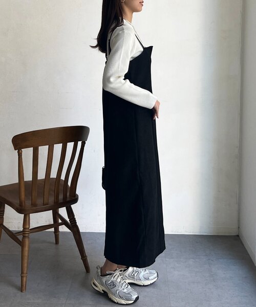 「Chez toi」 キャミソールワンピース FREE グレー レディース_画像7