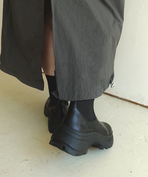 「NEUE THE MARKET」 ショートブーツ 25cm ブラック レディース_画像4