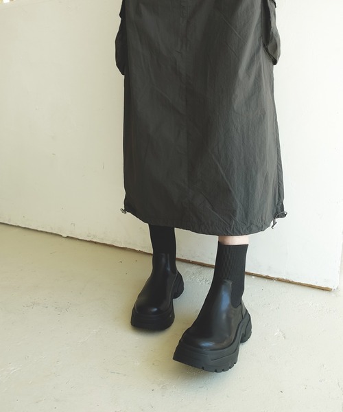 「NEUE THE MARKET」 ショートブーツ 25cm ブラック レディース_画像5