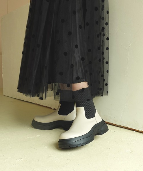 「NEUE THE MARKET」 ショートブーツ 25cm ブラック レディース_画像9