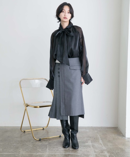 「Eimee Law」 長袖ブラウス 38 オフホワイト レディース_画像8