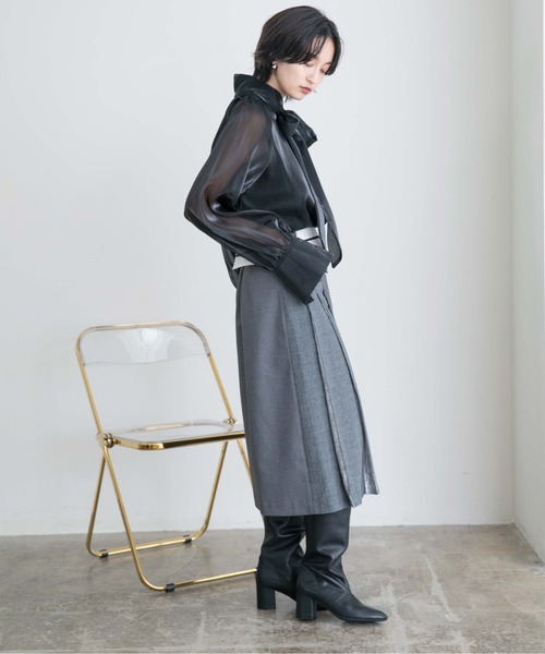 「Eimee Law」 長袖ブラウス 38 オフホワイト レディース_画像9