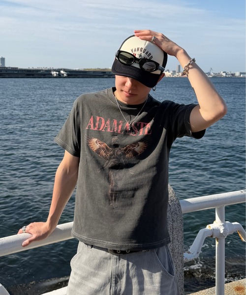 ADAMASTE tシャツ Vintage Make Short Band T-shirt - ヴィンテージ