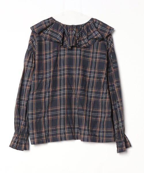 「BEAMS BOY」 長袖ブラウス FREE ネイビー レディースの画像