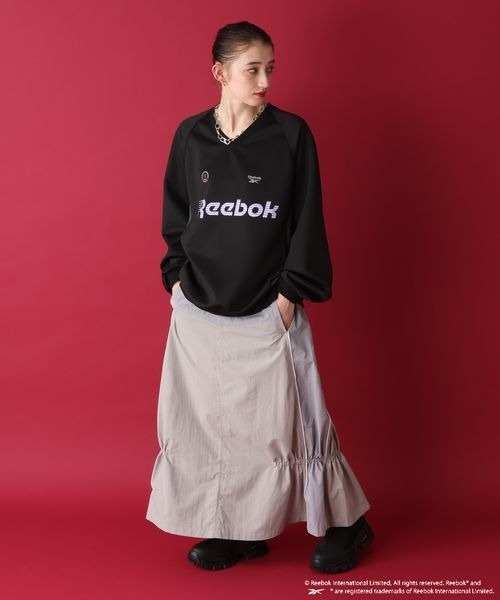 「JEANASIS」 ロングスカート「Reebokコラボ」 FREE グレー レディース_画像9