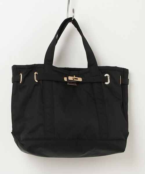 シータパランティカ BONDED POLYESTER トートバッグ ブラック sita parantica（シータパランティカ） トートバッグ SITA PARANTICA