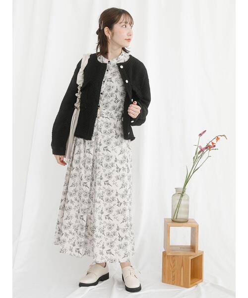 「Te chichi TERRASSE」 長袖ワンピース F ベージュ レディース_画像6