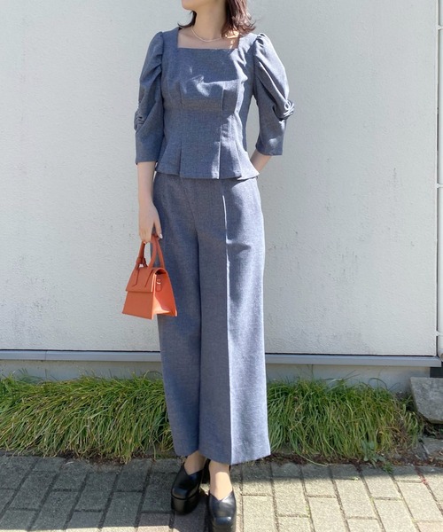 「Cheek」 パンツ MEDIUM ネイビー レディース_画像4