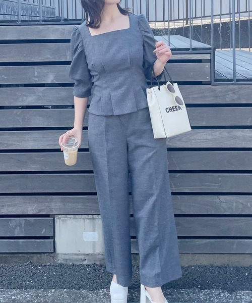 「Cheek」 パンツ MEDIUM ネイビー レディース_画像7