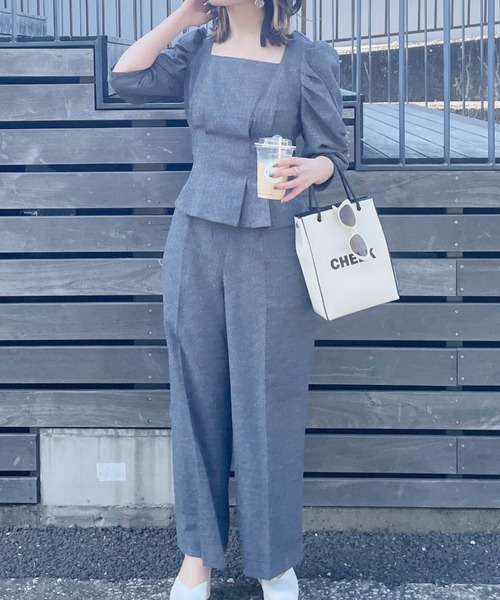 「Cheek」 パンツ MEDIUM ネイビー レディース_画像8