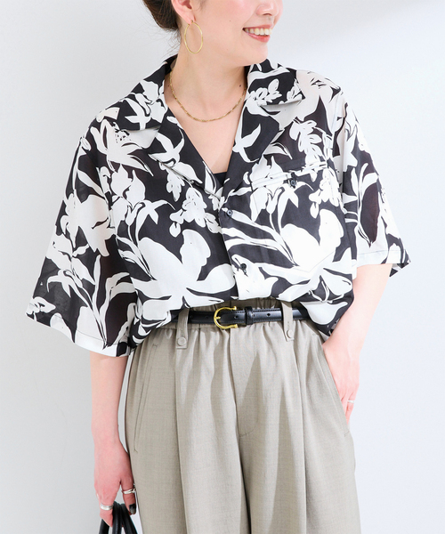 極美品✨️Theory オフショルダーブラウス コットンシャツ 手洗い可 25SS B.C STOCK（ベーセーストック） ブラウス シャツ 手洗い可