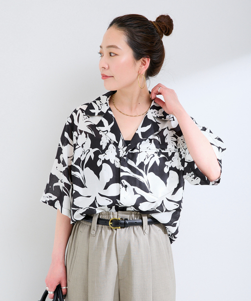 極美品✨️Theory オフショルダーブラウス コットンシャツ 手洗い可 25SS B.C STOCK（ベーセーストック） ブラウス シャツ 手洗い可