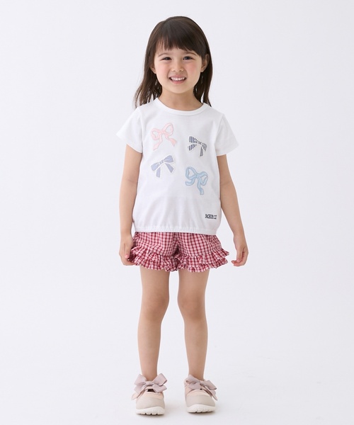 petit main パンツ 「接触冷感」ちびフリルショートパンツ キッズ 子供