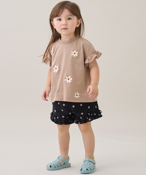 petit main パンツ 「接触冷感」ちびフリルショートパンツ キッズ 子供