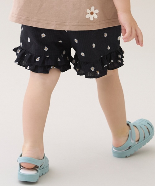 petit main パンツ 「接触冷感」ちびフリルショートパンツ キッズ 子供