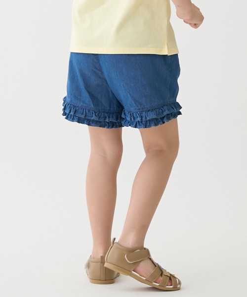igusa ミニズボン　短パン　フリル petit main パンツ 「接触冷感」ちびフリルショートパンツ キッズ 子供