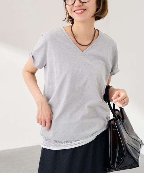FRAMeWORK（フレームワーク） tシャツ 半袖 TCR-V/N-Tee レディース