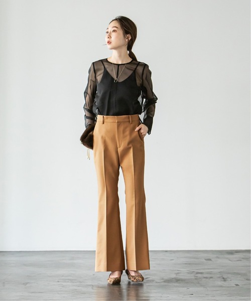 「NOBLE」 パンツ 40 ベージュ レディース_画像7