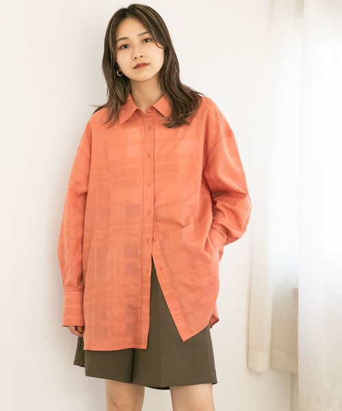 KBF（ケービーエフ） 長袖シャツ ONE オレンジ レディース : ZOZOTOWN