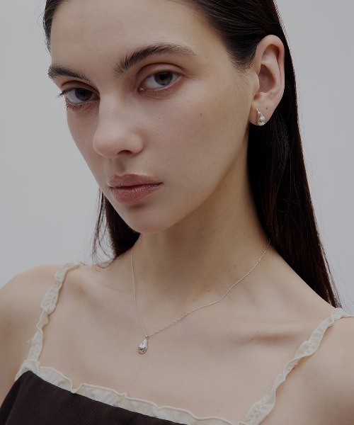 ピアス MEDI SLV925 PEAR PIERCE レディースの画像