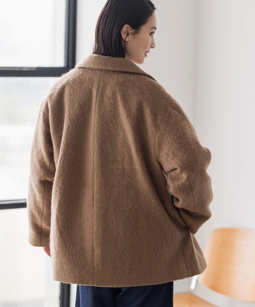 「LAKOLE」 チェスターコート MEDIUM ネイビー レディース_画像8