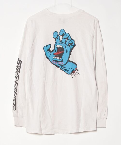 「SANTA CRUZ」 長袖Tシャツ M ホワイト メンズ_画像2