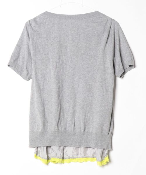 「sacai luck」 半袖ニット 2 グレー レディース_画像2