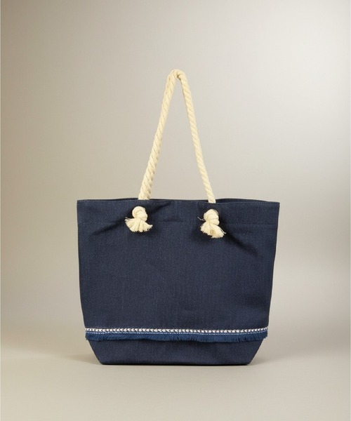 トートバッグ ハワイ＆リゾートデニムサガラ刺繍トート レディース