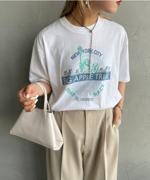 「GOOD ROCK SPEED」 半袖Tシャツ F ホワイト レディース_画像9