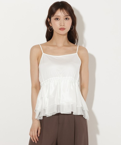 AND COUTURE（アンドクチュール） tシャツ Wカラーフレンチスリーブ