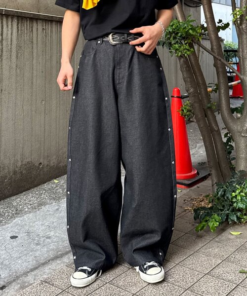 「CIAOPANIC」 デニムパンツ MEDIUM ブラック メンズ_画像2