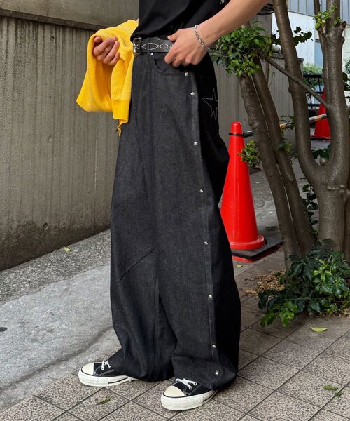 「CIAOPANIC」 デニムパンツ MEDIUM ブラック メンズ_画像3