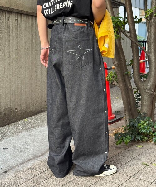 「CIAOPANIC」 デニムパンツ MEDIUM ブラック メンズ_画像4