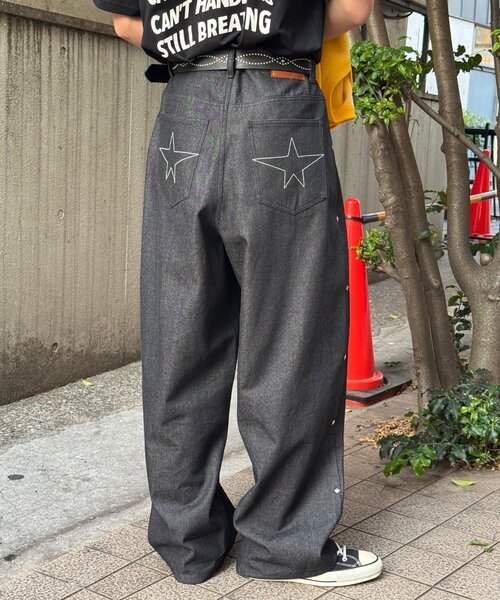 「CIAOPANIC」 デニムパンツ MEDIUM ブラック メンズ_画像5