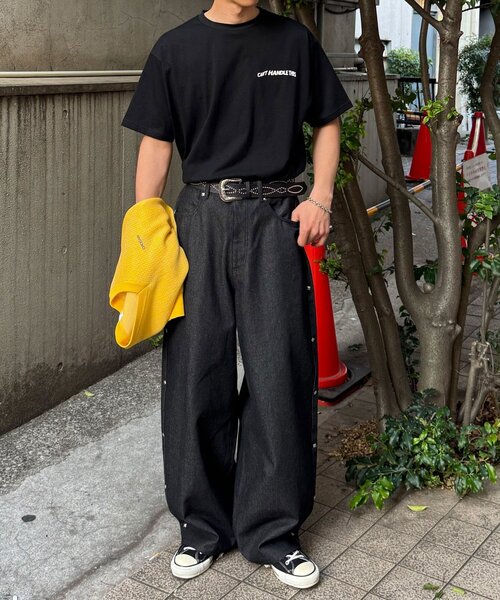 「CIAOPANIC」 デニムパンツ MEDIUM ブラック メンズ_画像6