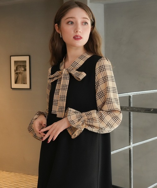 「ASTORIA ODIER」 長袖ワンピース MEDIUM ブラック レディース_画像6