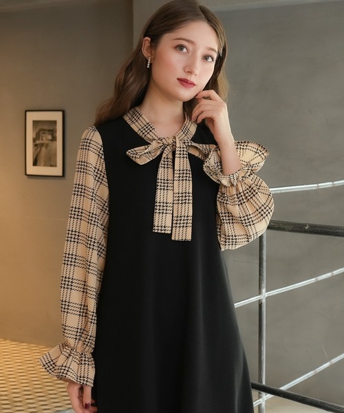 「ASTORIA ODIER」 長袖ワンピース MEDIUM ブラック レディース_画像7