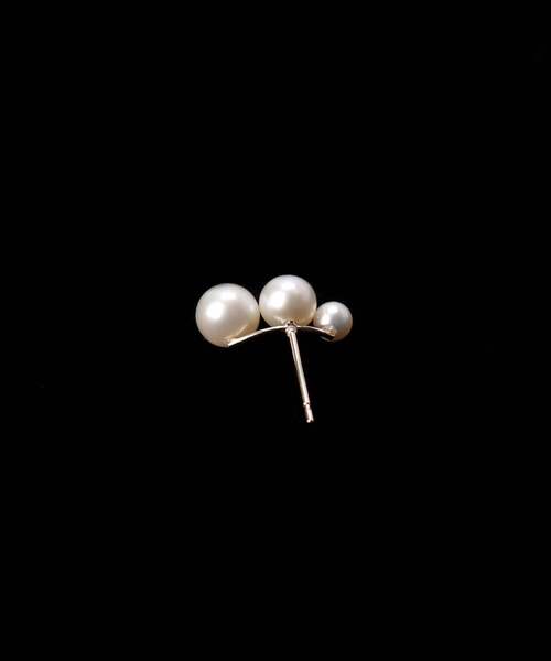 ピアス スリーパールの10金ピアス レディースの画像