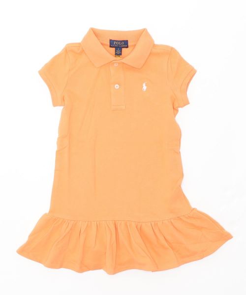 ワンピース コットン メッシュ ポロドレス RALPH ラルフ コットン メッシュ POLO LAUREN CHILDRENSWEAR，ポロ ローレン