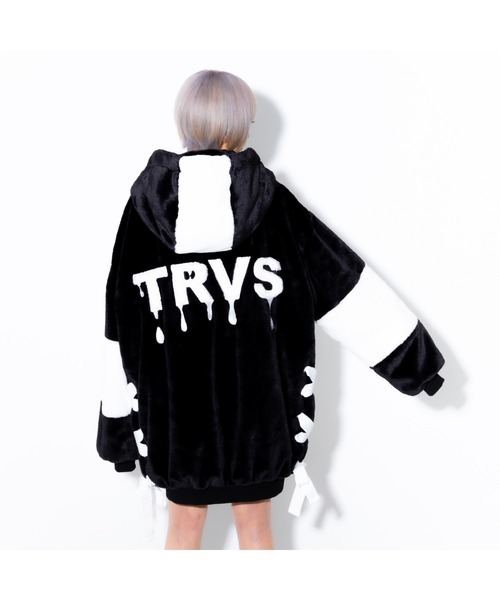 大人気 TOKYO TRAVAS Drip パーカー Fur Faux Logo - パーカー 大人気 TOKYO TRAVAS Drip パーカー Fur Faux Logo - パーカー