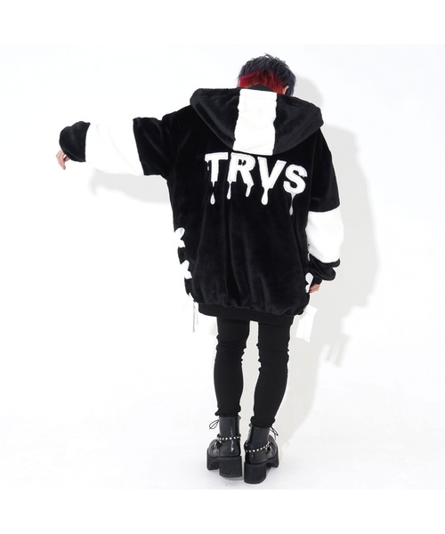 大人気 TOKYO TRAVAS Drip パーカー Fur Faux Logo - パーカー 大人気 TOKYO TRAVAS Drip パーカー Fur Faux Logo - パーカー