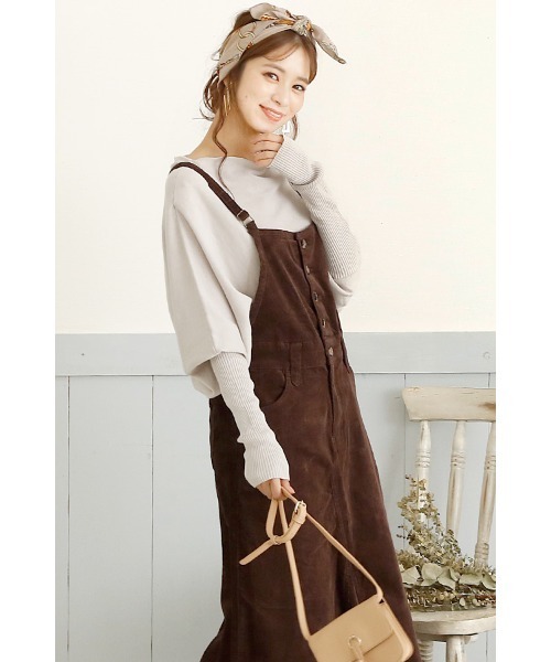 ElegChic サロペット オーバーオール コーデュロイサロペット