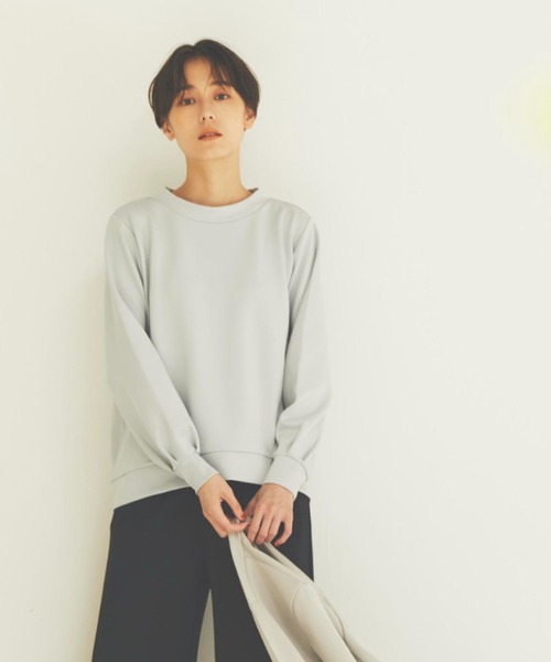 tシャツ 「SL/長袖」ハイネック コクーンシルエットプルオーバー レディース SUIT SELECT tシャツ 「SL/長袖」ハイネック コクーンシルエット
