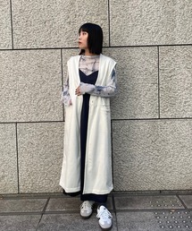 新品未使用 MIDIUMISOLID 中綿 キルティング コート ジレ ベスト MIDIUMISOLID（ミディウミソリッド） ベスト ジレ ロングジレ